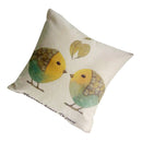 Fashionable Kissing Birds Print Pattern Charms Cotton Linen Waist Throw Pillow Case Cushion Cover Decor for Home Bedroom Car Decor