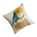 Fashionable Bird Flower Print Pattern Charms Cotton Linen Waist Throw Pillow Case Cushion Cover Decor for Home Bedroom Car Decor