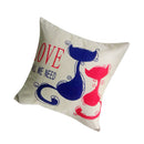 Fashionable Love Print Pattern Charms Cotton Linen Waist Throw Pillow Case Cushion Cover Decor for Home Bedroom Car Decor
