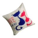 Fashionable Love Print Pattern Charms Cotton Linen Waist Throw Pillow Case Cushion Cover Decor for Home Bedroom Car Decor