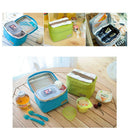 Easy Carry Convenient Use Outdoor Toiletry Bag Portable Tote Thermal Insulated Picnic Lunch Box Cosmetic Holder Bag Blue