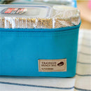 Easy Carry Convenient Use Outdoor Toiletry Bag Portable Tote Thermal Insulated Picnic Lunch Box Cosmetic Holder Bag Blue