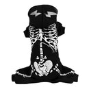 Glow In The Dark Apparel Dog Pet Puppy Playsuit Jumpsuit Coat Jacket Costume Pet Supplies Black M