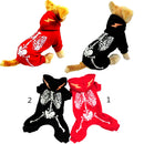 Glow In The Dark Apparel Dog Pet Puppy Playsuit Jumpsuit Coat Jacket Costume Pet Supplies Black L