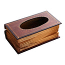 Elegant Wood Books Tissue Box Cover Home Car Napkin Toilet Paper Holder