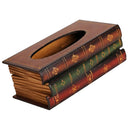 Elegant Wood Books Tissue Box Cover Home Car Napkin Toilet Paper Holder