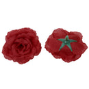 Pack of 20pcs 8cm Artificial Silk Flower Rose Peony Heads Craft Decor Red