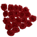 Pack of 20pcs 8cm Artificial Silk Flower Rose Peony Heads Craft Decor Red