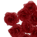 Pack of 20pcs 8cm Artificial Silk Flower Rose Peony Heads Craft Decor Red