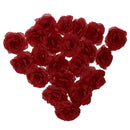 Pack of 20pcs 8cm Artificial Silk Flower Rose Peony Heads Craft Decor Red