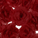 Pack of 20pcs 8cm Artificial Silk Flower Rose Peony Heads Craft Decor Red