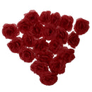 Pack of 20pcs 8cm Artificial Silk Flower Rose Peony Heads Craft Decor Red