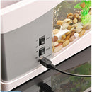 Mini USB Desktop Aquarium LCD Display Fish Tank Clock LED Lamp Light White