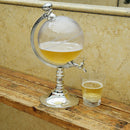 1L Globe Shaped Beverage Dispenser Drink Beer Machine Pump Single Canister