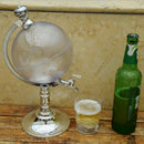 1L Globe Shaped Beverage Dispenser Drink Beer Machine Pump Single Canister