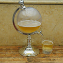 1L Globe Shaped Beverage Dispenser Drink Beer Machine Pump Single Canister