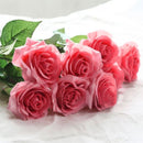 20 Heads Real Touch Latex Rose Artificial Daisy Flowers for Wedding Pink
