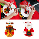 Elk Deer Christmas Dinner Tableware Cutlery Bag Holder Knife Spoon Fork Bag