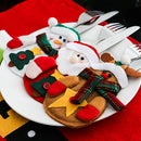 Elk Deer Christmas Dinner Tableware Cutlery Bag Holder Knife Spoon Fork Bag