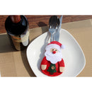 Set of 2pcs Christmas Santa Dinner Tableware Cutlery Bag Flannel Spoon Fork Holder