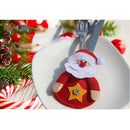 Set of 2pcs Christmas Santa Dinner Tableware Cutlery Bag Flannel Spoon Fork Holder