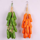 Five Strings Artificial Fruits and Vegetables Kitchen Wall Hanging Decor Parties Restaurants Table Centerpiece Decor