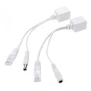 Set Of PoE injector With Splitter Adapter Cable White 18x2.2x2.2cm