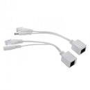 Set Of PoE injector With Splitter Adapter Cable White 18x2.2x2.2cm