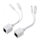 Set Of PoE injector With Splitter Adapter Cable White 18x2.2x2.2cm