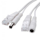 Set Of PoE injector With Splitter Adapter Cable White 18x2.2x2.2cm