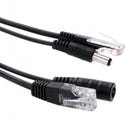 Set Of PoE injector With Splitter Adapter Cable Black 18x2.2x2.2cm