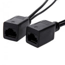 Set Of PoE injector With Splitter Adapter Cable Black 18x2.2x2.2cm