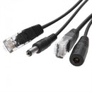Set Of PoE injector With Splitter Adapter Cable Black 18x2.2x2.2cm