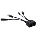 Set Of PoE injector With Splitter Adapter Cable Black 18x2.2x2.2cm