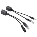 Set Of PoE injector With Splitter Adapter Cable Black 18x2.2x2.2cm