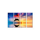Set of 4pcs Canvas Wall Art Painting Pictures Dolphin Print Hall Decor