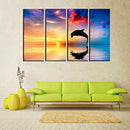 Set of 4pcs Canvas Wall Art Painting Pictures Dolphin Print Hall Decor