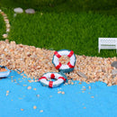 2Pcs Miniature Dollhouse DIY Craft Fairy Garden Life Woodeen Buoy Wall Decor