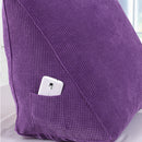 Home Bedroom Sofa Decor Triangular Waist Cushion Lumber Pillow Back Support Pad Backrest Purple S