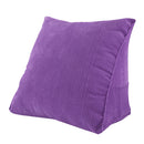 Home Bedroom Sofa Decor Triangular Waist Cushion Lumber Pillow Back Support Pad Backrest Purple S