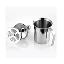 Stainless Steel Milk Frother Cappuccino Coffee Frother Double Froth Pump
