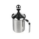 Stainless Steel Milk Frother Cappuccino Coffee Frother Double Froth Pump