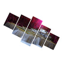 Abstract Oil Painting Canvas Printed Painting Picture for Home Office Wall Decor Set of 5 TREE at LAKE