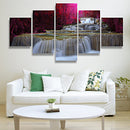 Abstract Oil Painting Canvas Printed Painting Picture for Home Office Wall Decor Set of 5 TREE at LAKE
