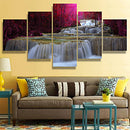 Abstract Oil Painting Canvas Printed Painting Picture for Home Office Wall Decor Set of 5 TREE at LAKE
