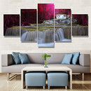 Abstract Oil Painting Canvas Printed Painting Picture for Home Office Wall Decor Set of 5 TREE at LAKE