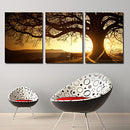 3pcs Join-Together TREE Oil Canvas Painting Modern Abstract Art Picture Home Decor
