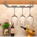 Kitchen Upside Down Wine Glass Cup Rack Hanging Stemware Holder Organizer