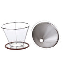 Stainless Mesh Coffee Filter Cup Cone Pour Over Drip Dripper Holder