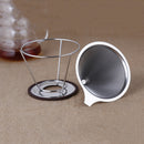 Stainless Mesh Coffee Filter Cup Cone Pour Over Drip Dripper Holder
